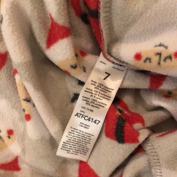 Carter’s Santa Fleece Footed Pajama size 7 - Picture 5 of 5